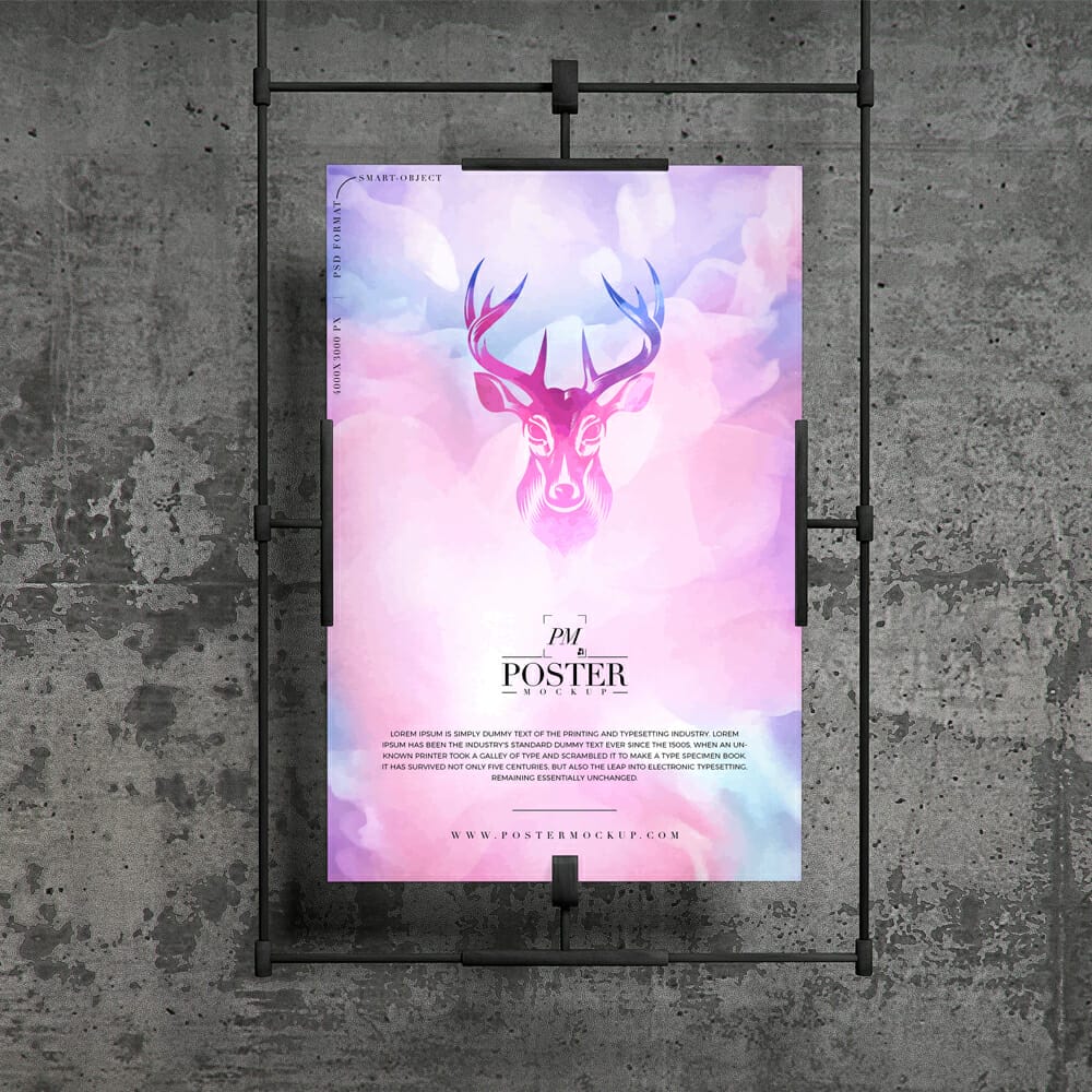 Concrete Environment Poster Mockup PSD