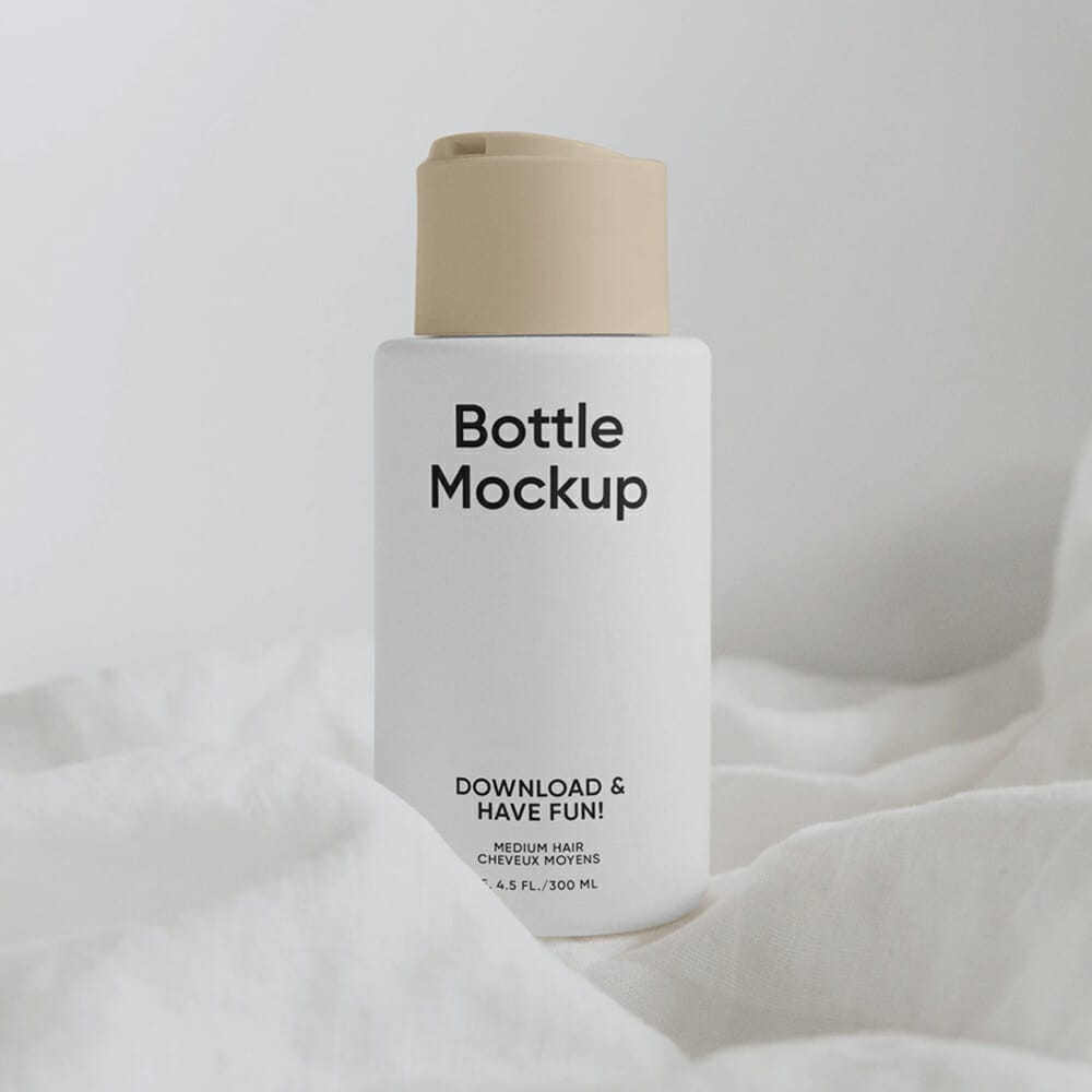 Creme Bottle PSD Mockup
