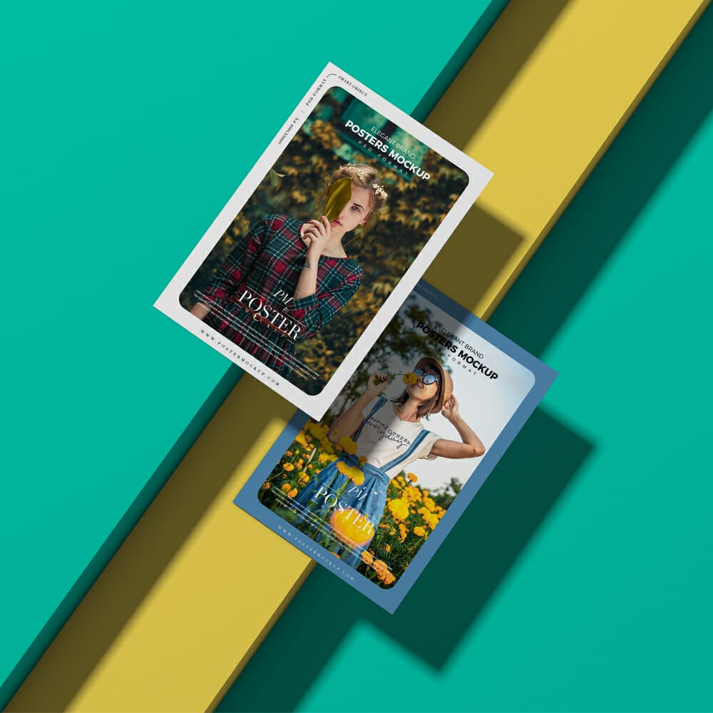 Elegant Brand Posters Mockup