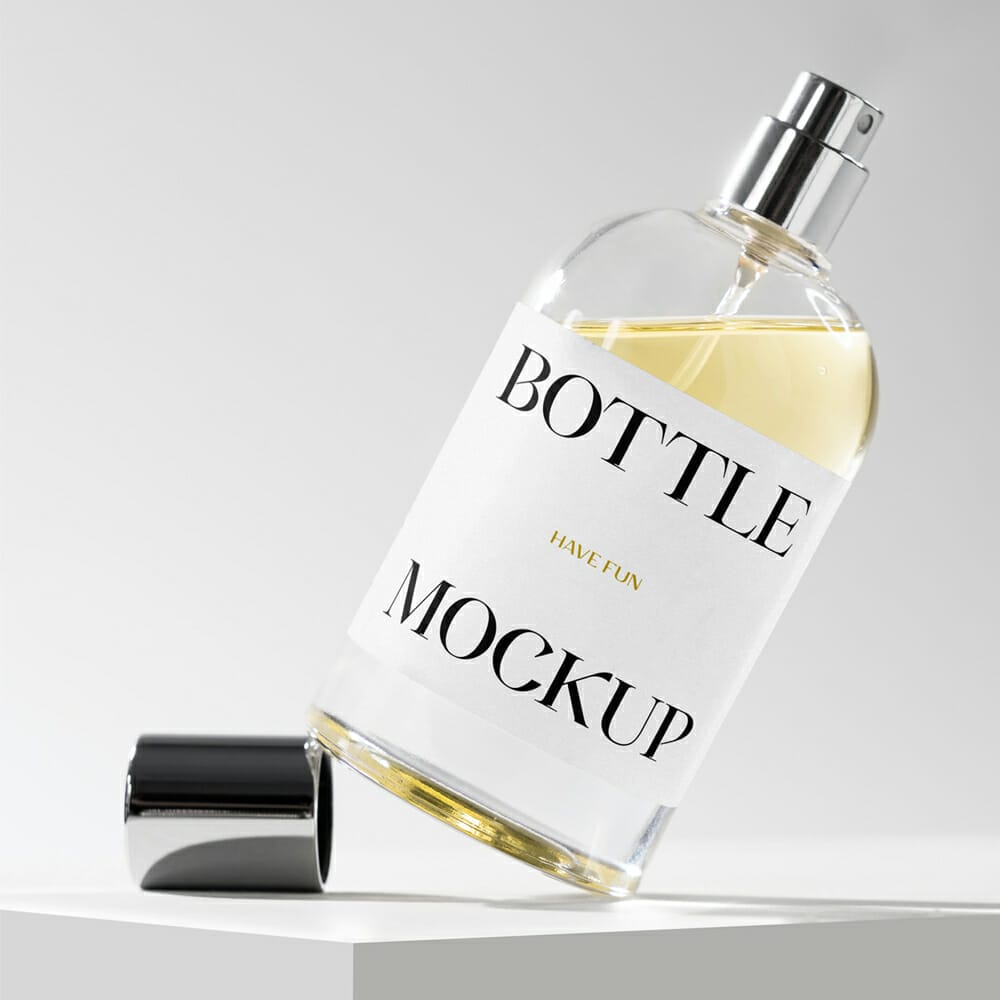 Flacon Bottle Mockup