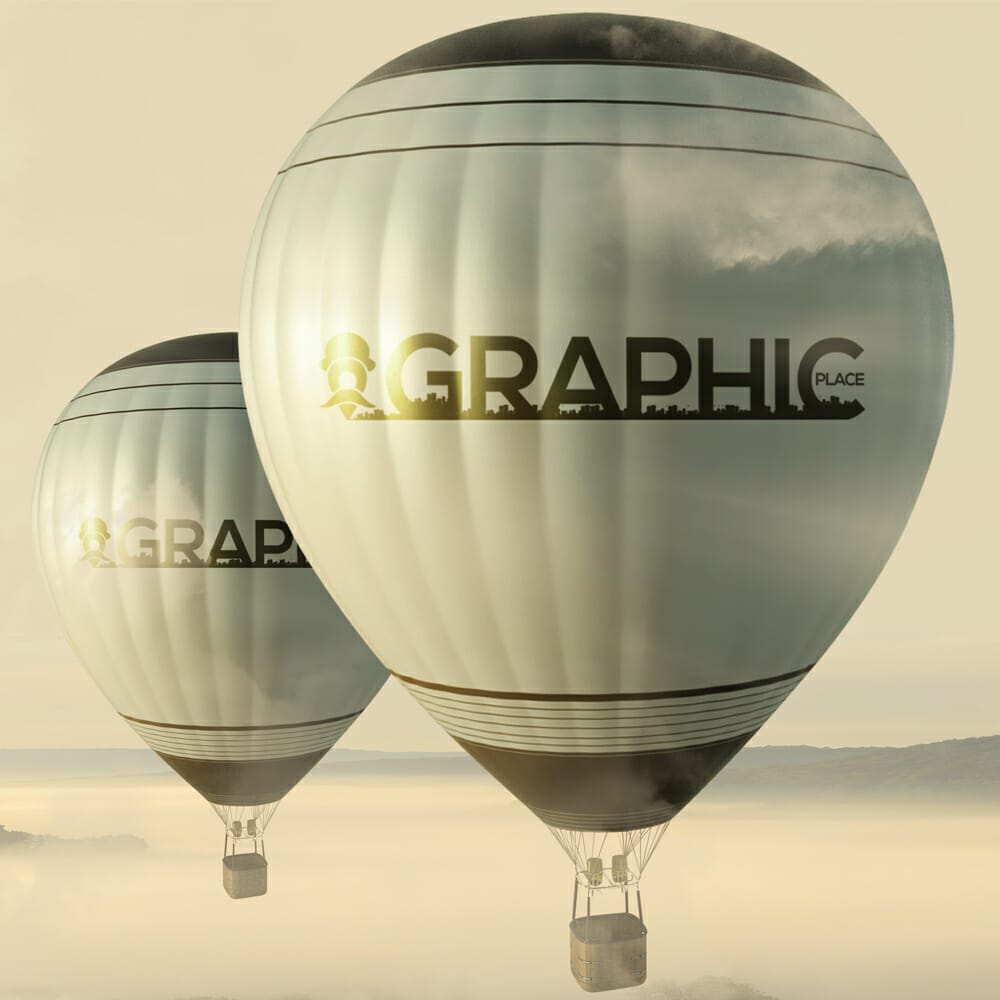 Free Air Balloons Mockup PSD