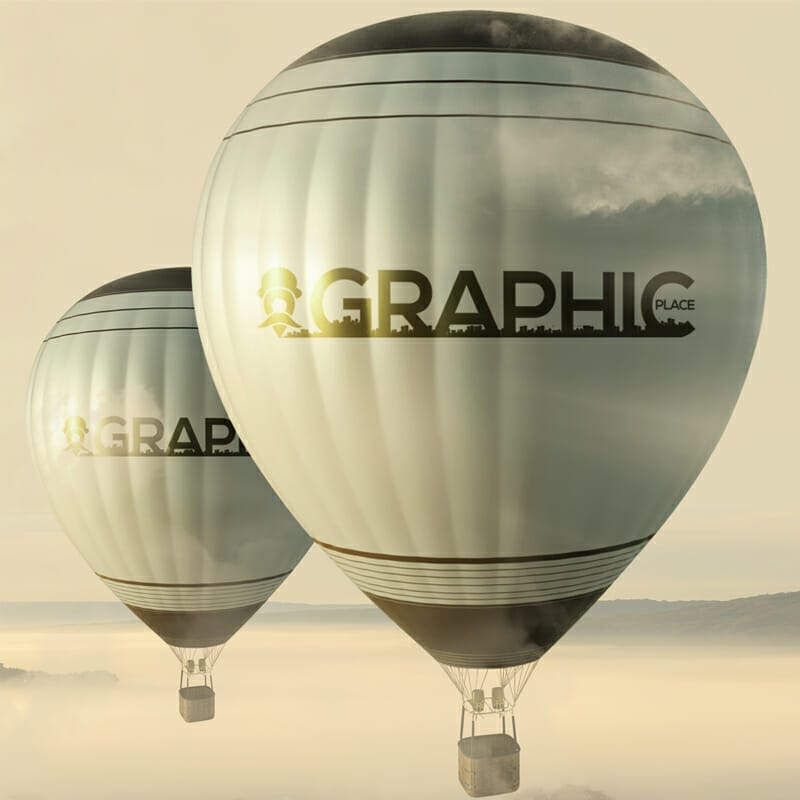 Free Air Balloons Mockup PSD