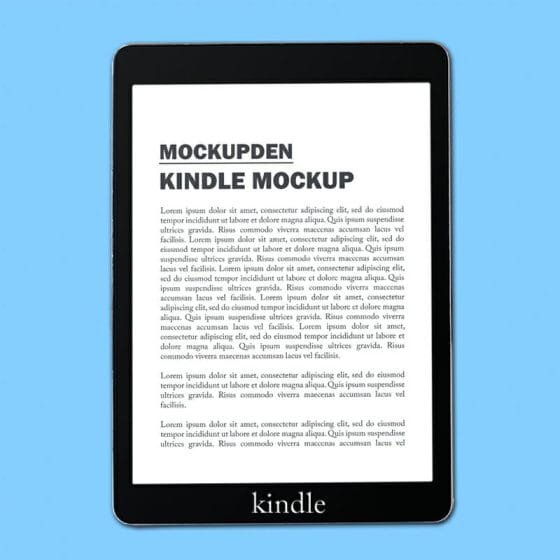 Free Amazon Kindle Mockup PSD Template
