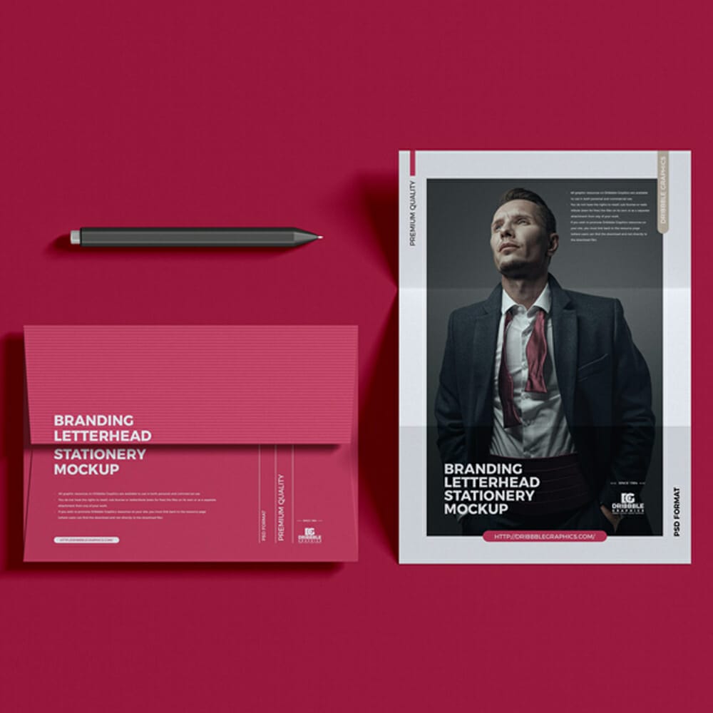 Free Branding Letterhead Stationery Mockup