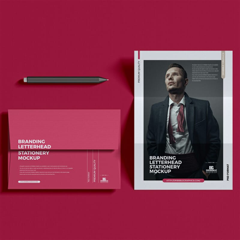 Free Branding Letterhead Stationery Mockup