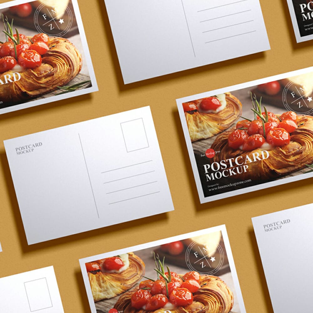 Free Branding Postcard Mockup