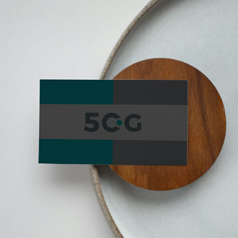 Free Business Card on Wooden Board Mockup