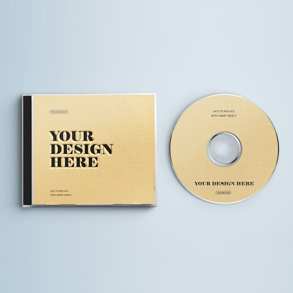 Free CD Jewel Case Mockup