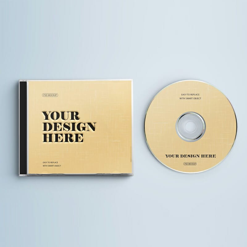 Free CD Jewel Case Mockup