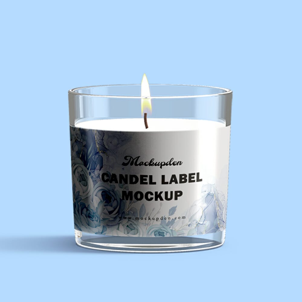 Free Candle Label Mockup PSD Template