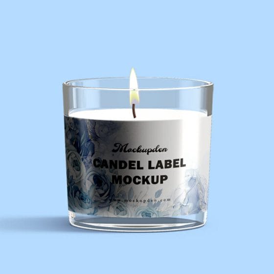 Free Candle Label Mockup PSD Template
