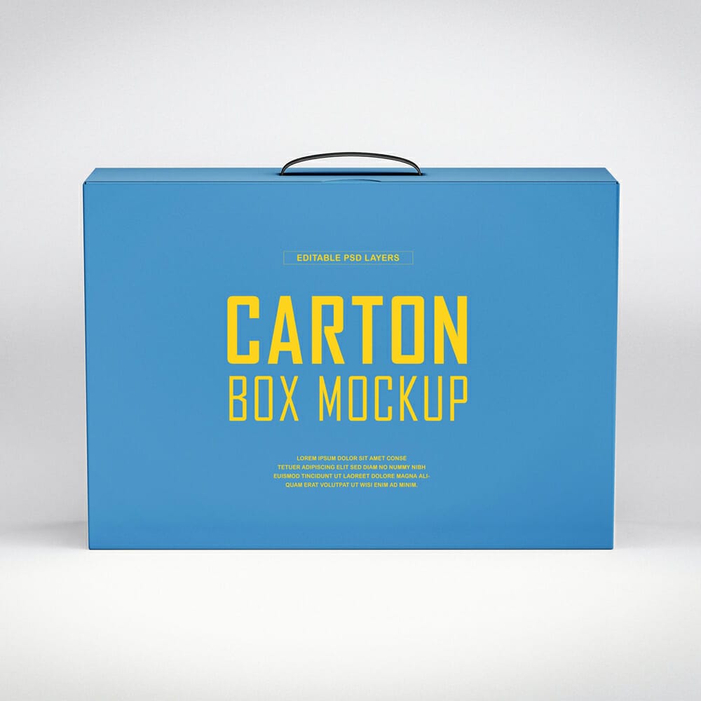 Free Carton Box Mockup