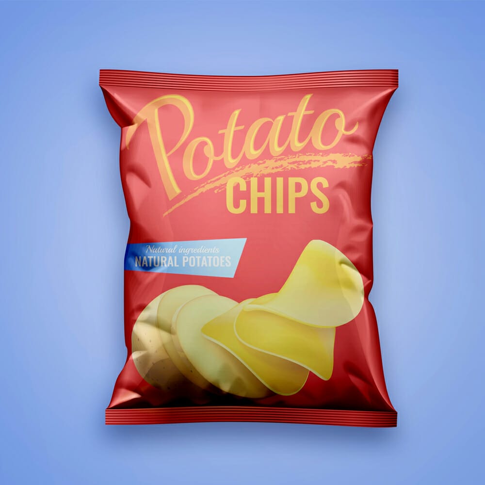 Free Chips Bag Mockup