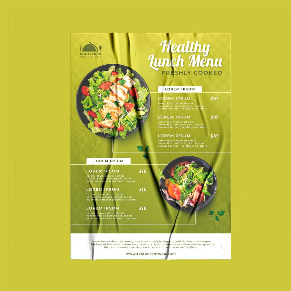 Free Crumpled Paper Mockup PSD Template