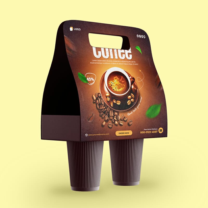 Free Cup Holder Mockup PSD Template