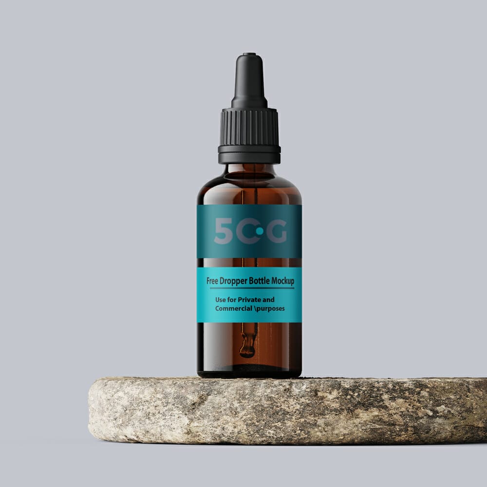 Free Dropper Bottle Mockup