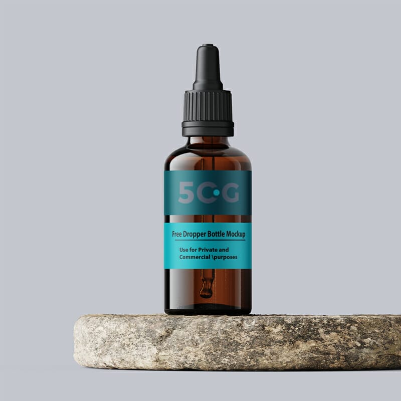 Free Dropper Bottle Mockup