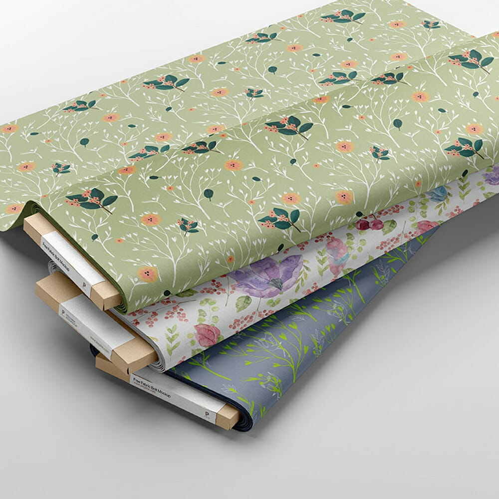 Free Fabric Bolt Mockup