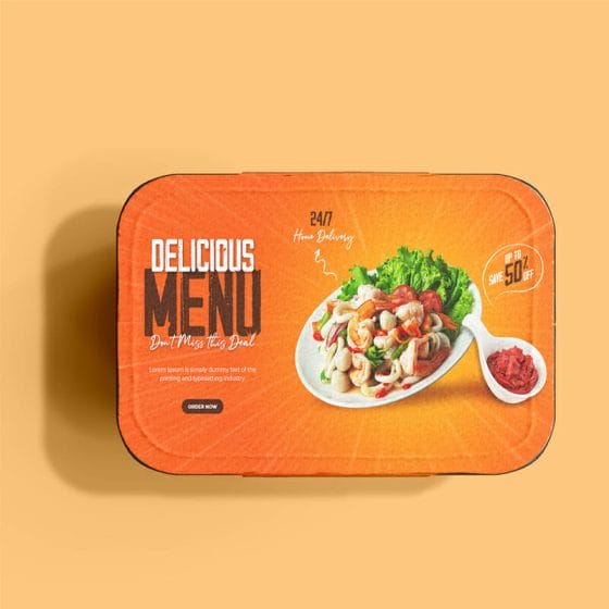 Free Food Packaging Mockup PSD Template