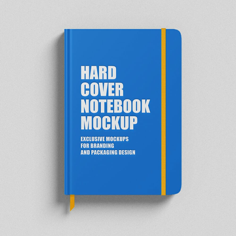 Free Hardcover Notebook Mockup