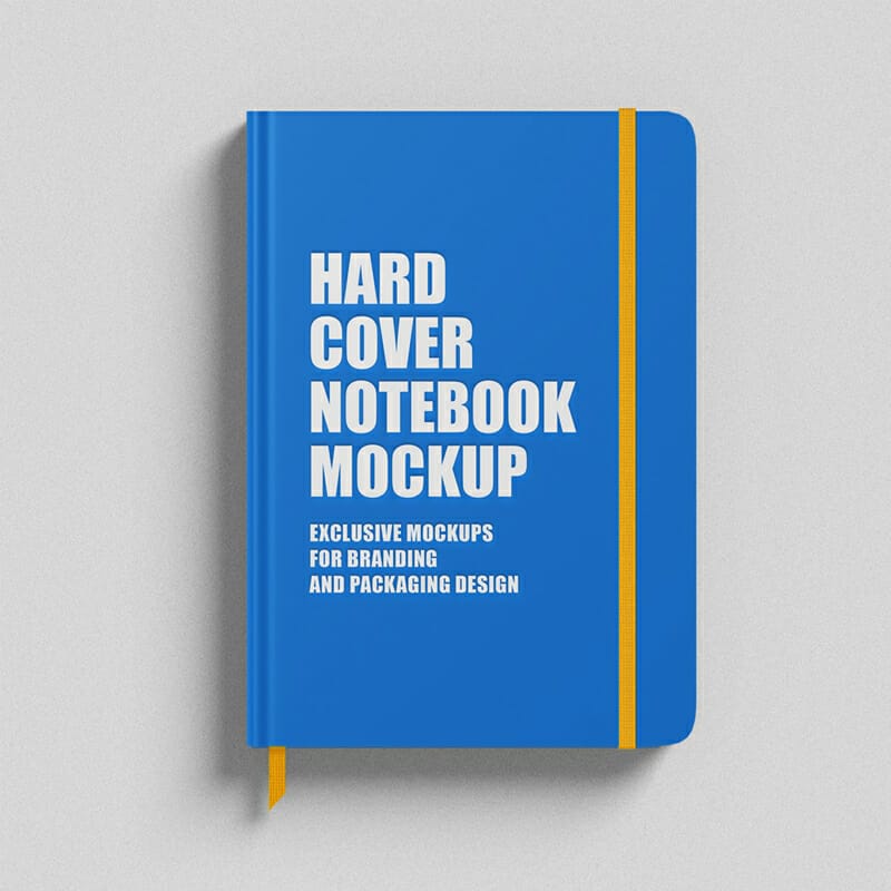 Free Hardcover Notebook Mockup
