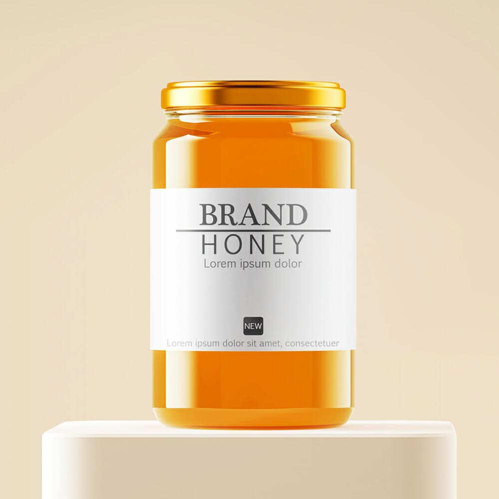 Free Honey Jar Mockup