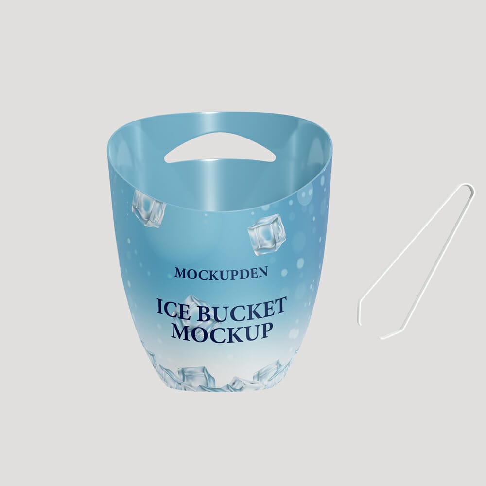 Free Ice Bucket Mockup PSD Template