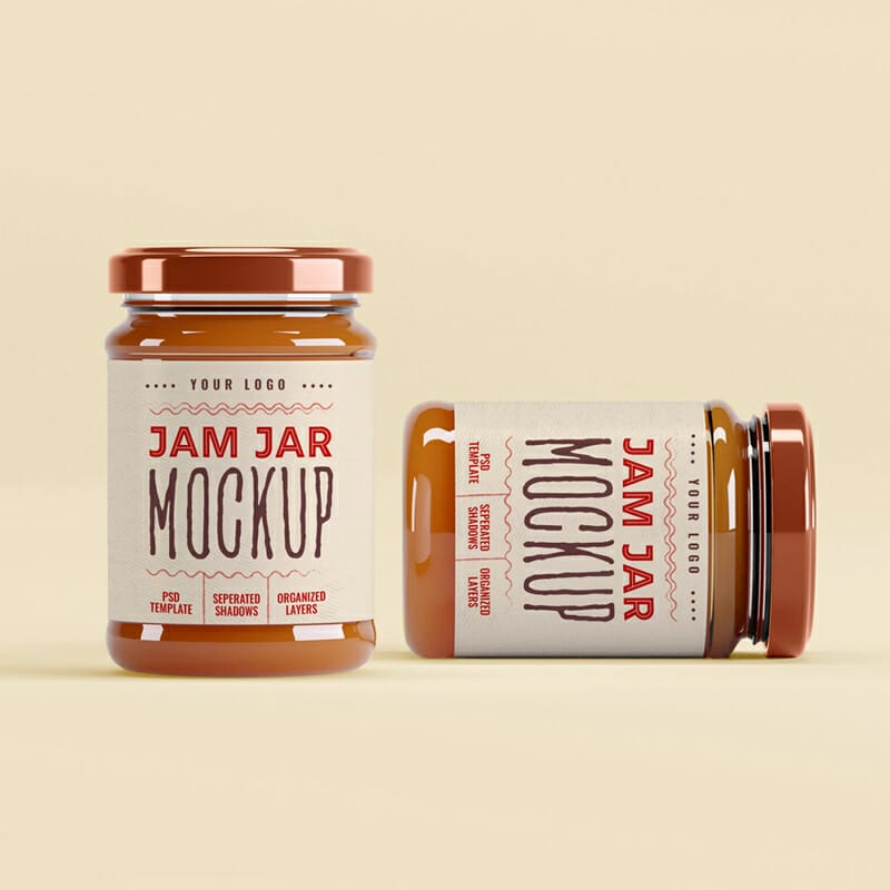 Free Jam Jar Mockup