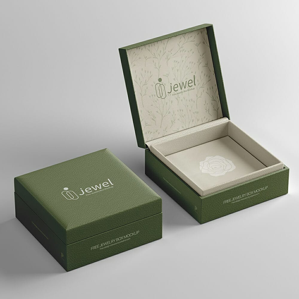 Free Jewelry Box Mockup