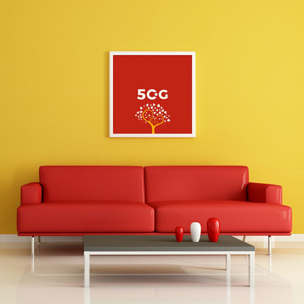 Free Modern Interior Room Frame Mockup PSD