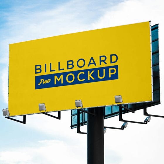 Free Outdoor Advertising Billboard Mockup PSD