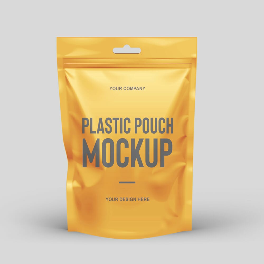 Free Plastic Pouch Mockup