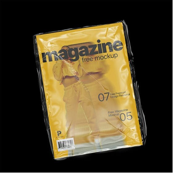 Free Plastic Wrapped Magazine Mockup