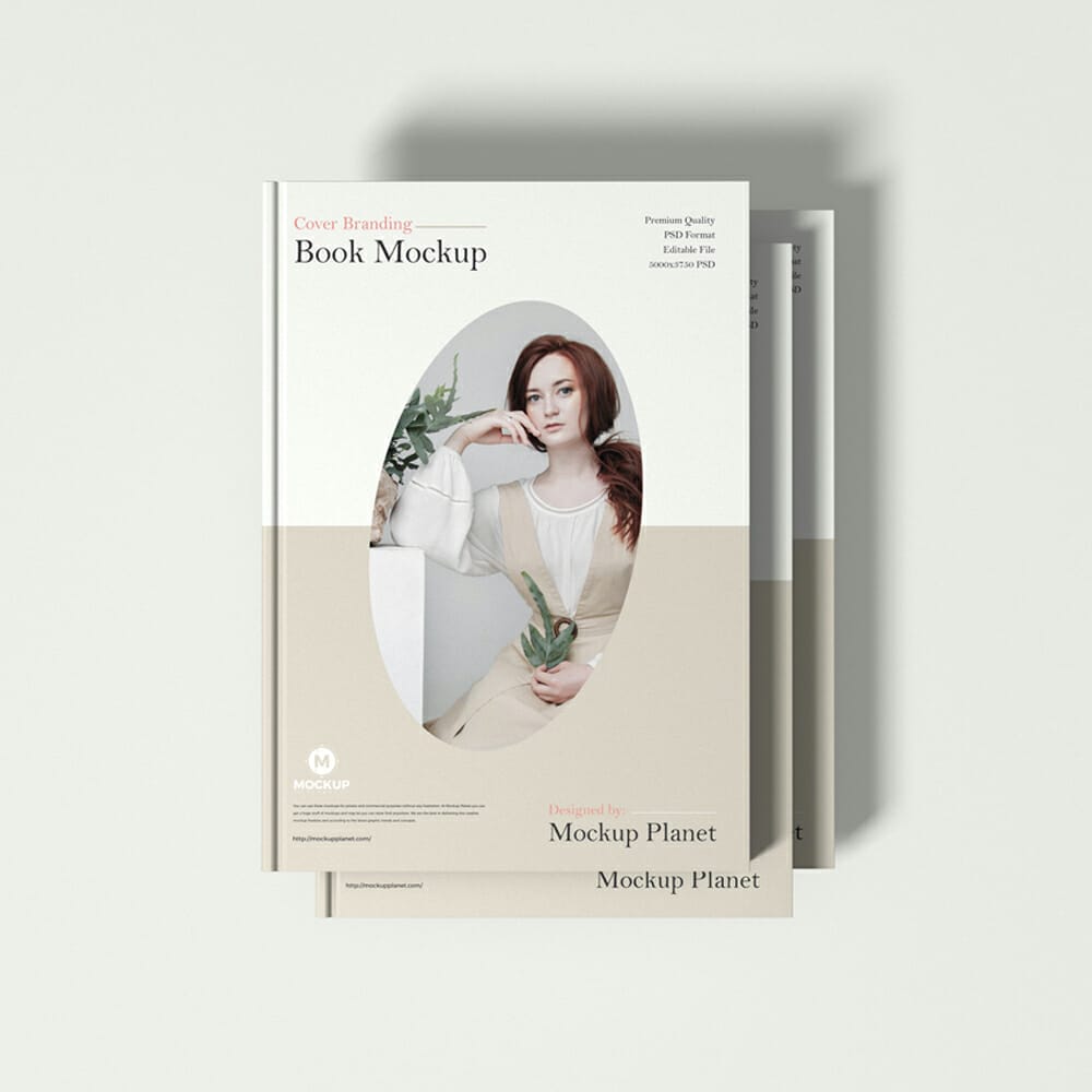 Free Premium A4 Cover Branding Book Mockup Design