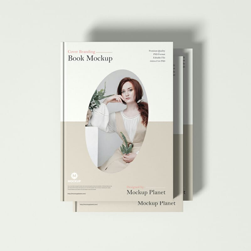 Free Premium A4 Cover Branding Book Mockup Design