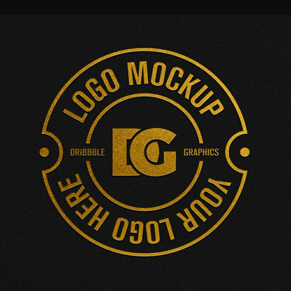 Free Premium Debossed Logo Mockup 1