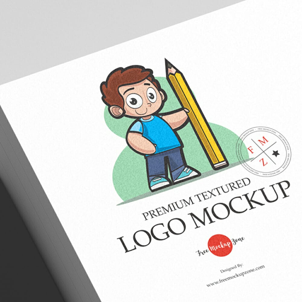 Free Premium Textured Logo Mockup