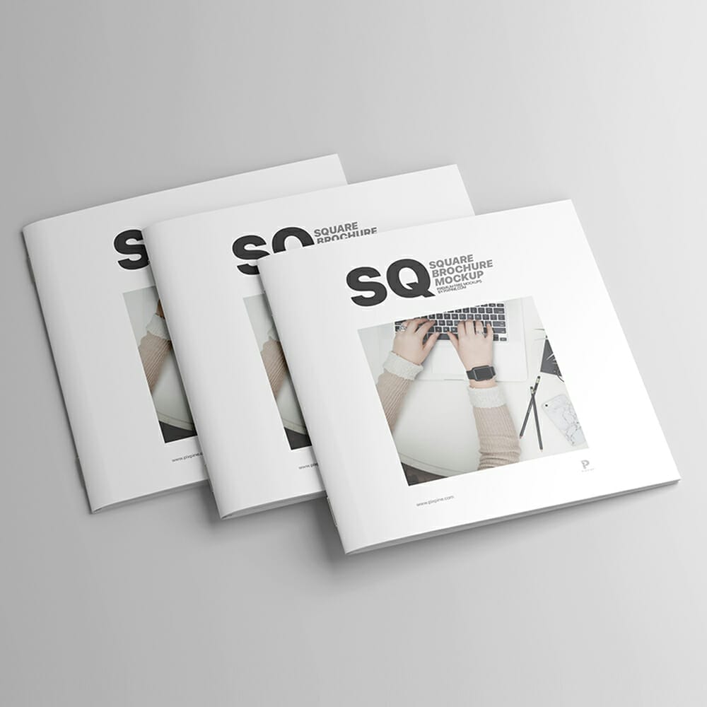 Free Square Brochure Mockup