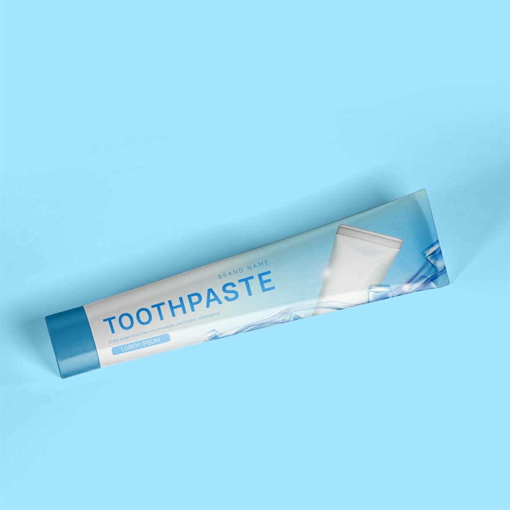 Free Tooth Paste Mockup PSD Template