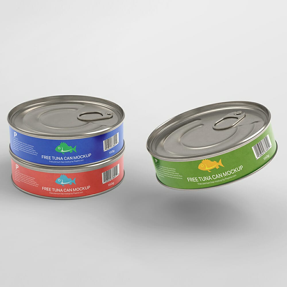 Free Tuna Can Mockup