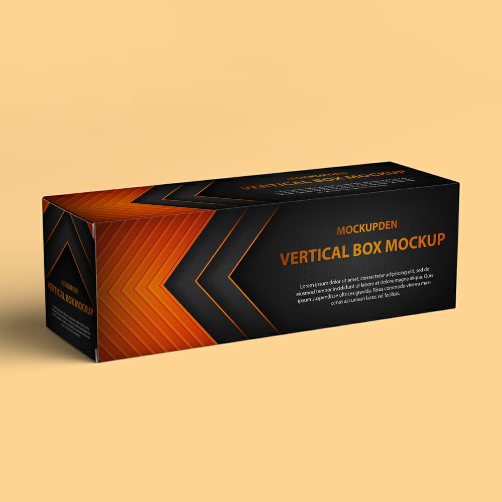 Free Vertical Box Mockup PSD Template