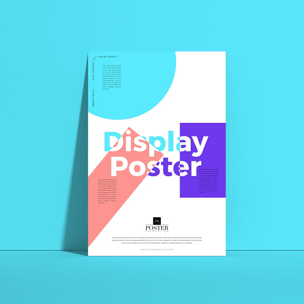 Front Display Poster Mockup