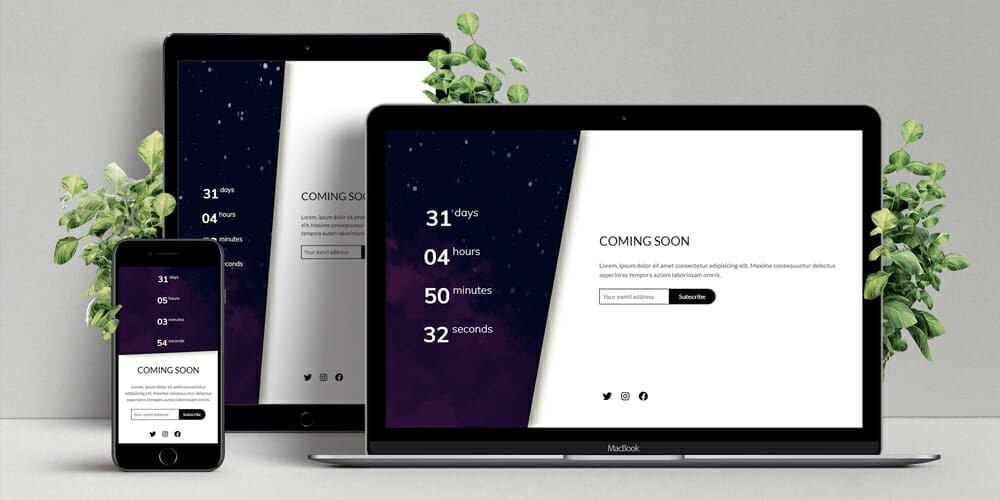 HTML 5 Responsive Coming Soon Template