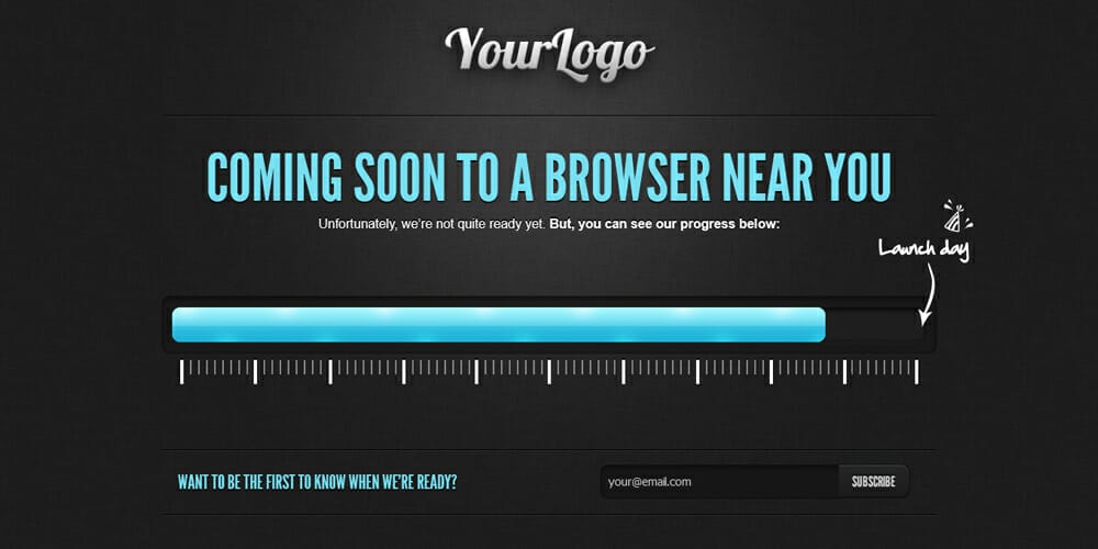 HTML5 Coming Soon Template