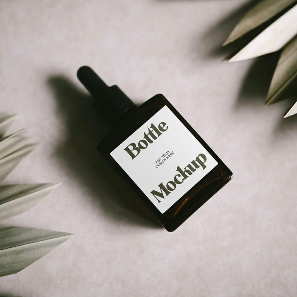 Label On Bottle Mockup