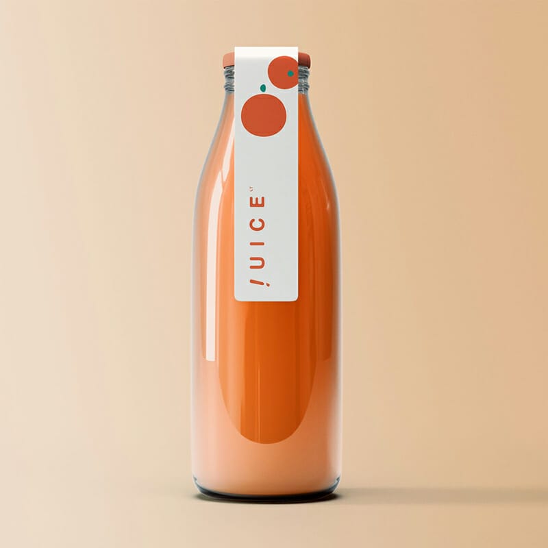 Labeled Juice Bottle Mockup