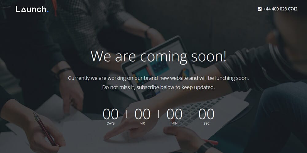Free Under Construction Html Templates 73 Launch Coming Soon Page