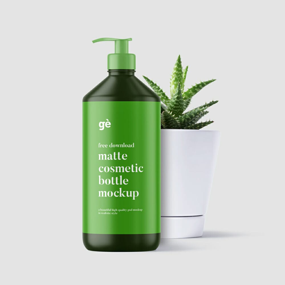 Matte Cosmetic Bottle Mockup