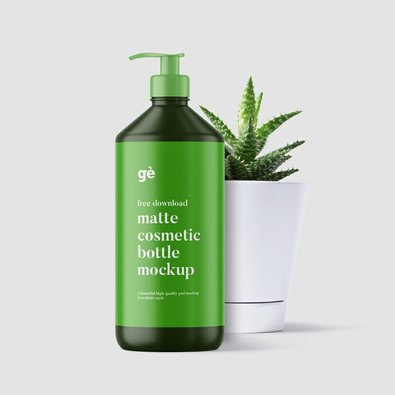 Matte Cosmetic Bottle Mockup