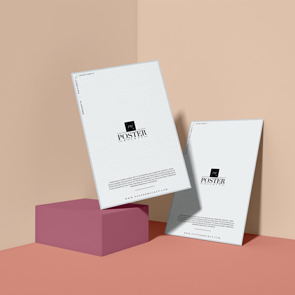 Modern Brand Advertising Poster Mockup Template